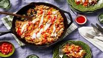 Southwest Chicken Sausage and Rice Skillet with Salsa Fresca and Lime Crema Southwest Chicken Sausage and Rice Skillet with Salsa Fresca and Lime Crema