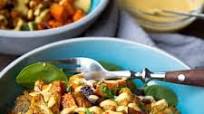 Roasted Vegetables & Chickpea Bowls with Hummus Dressing Roasted Vegetables & Chickpea Bowls with Hummus Dressing