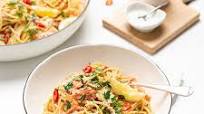 Lemon and chilli salmon spaghetti Lemon and chilli salmon spaghetti