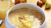 Kartoffel-Mais-Suppe mit Schüblig Kartoffel-Mais-Suppe mit Schüblig