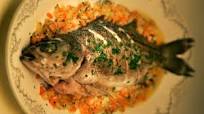 Striped bass with mirepoix Recipe Striped bass with mirepoix Recipe