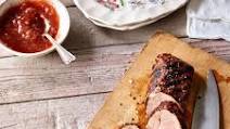 Grilled Pork Tenderloin with Sweet & Sour Rhubarb Chutney Grilled Pork Tenderloin with Sweet & Sour Rhubarb Chutney