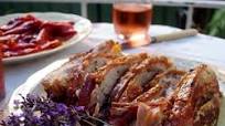 Pork Belly with French Lavender Salt and Rose Alioli Pork Belly with French Lavender Salt and Rose Alioli