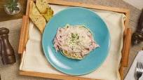 Pasta In Creamy White Sauce With Ham Recipe Pasta In Creamy White Sauce With Ham Recipe