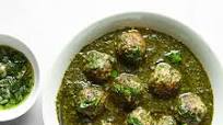 Chicken Meatballs With Molokhieh, Garlic, and Cilantro From Falastin: A Cookbook Chicken Meatballs With Molokhieh, Garlic, and Cilantro From Falastin: A Cookbook