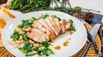 Nick Stellino - Pork Chops with Cannellini Beans And Arugula Nick Stellino - Pork Chops with Cannellini Beans And Arugula