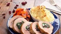 Cherry and Goat Cheese-Stuffed Pork Tenderloin with honey butter-braised carrots and duchess potatoes Cherry and Goat Cheese-Stuffed Pork Tenderloin with honey butter-braised carrots and duchess potatoes