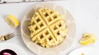 Lemon Poppy Seed Waffles with Blueberry Sauce Lemon Poppy Seed Waffles with Blueberry Sauce