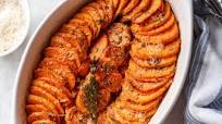 Garlic Parmesan Roasted Sweet Potatoes Garlic Parmesan Roasted Sweet Potatoes
