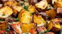 Oven-Roasted Smoked Sausage & Potatoes Oven-Roasted Smoked Sausage & Potatoes