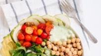 Greek Farro and Chickpea Salad with Herbed Yogurt Greek Farro and Chickpea Salad with Herbed Yogurt