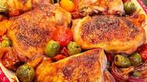 Valerie Bertinelli's Sheet-Pan Vinegar Chicken Recipe Valerie Bertinelli's Sheet-Pan Vinegar Chicken Recipe