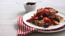 Phil Vickery’s Baked Pork Steaks with Pepper and Olive Sauce Phil Vickery’s Baked Pork Steaks with Pepper and Olive Sauce