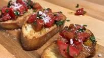 Bruschetta Italienne aux Tomates sur Croutons à l’ail Maison Bruschetta Italienne aux Tomates sur Croutons à l’ail Maison