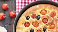 Potato Focaccia with Olives and Cherry Tomatoes Potato Focaccia with Olives and Cherry Tomatoes