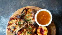 Peach Bourbon Glazed Pork Chops Peach Bourbon Glazed Pork Chops