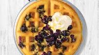 Blueberry Waffles with Lemon-Blueberry Compote Blueberry Waffles with Lemon-Blueberry Compote