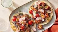 Chipotle Chicken Tostadas with Black Bean Mash & Tomato-Radish Salsa Chipotle Chicken Tostadas with Black Bean Mash & Tomato-Radish Salsa