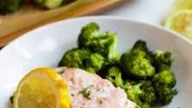 One-Sheet Roasted Garlic Salmon Broccoli One-Sheet Roasted Garlic Salmon Broccoli