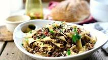 Venison Mushroom Pappardelle Venison Mushroom Pappardelle
