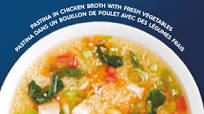Barilla® Pastina in Chicken Broth with Fresh Vegetables| Barilla Barilla® Pastina in Chicken Broth with Fresh Vegetables| Barilla