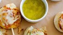 Pizza Skewers with Garlic Butter Dipping Sauce Pizza Skewers with Garlic Butter Dipping Sauce