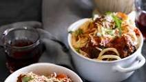 Spaghetti with Slow-Cooker Meatballs Spaghetti with Slow-Cooker Meatballs