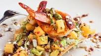 Shrimp and mango tostadas Shrimp and mango tostadas