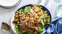 Mediterranean chickpea salad with freekeh, mushrooms, and pistachios Mediterranean chickpea salad with freekeh, mushrooms, and pistachios
