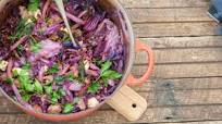 Balsamic Cabbage + Sausages Balsamic Cabbage + Sausages