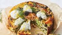 Edamame, broccolini and salmon crustless quiche recipe Edamame, broccolini and salmon crustless quiche recipe