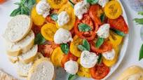 Caprese Salad with vegan Cashew Mozzarella Caprese Salad with vegan Cashew Mozzarella