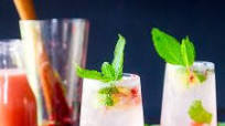 Strawberry Rhubarb Mojitos Strawberry Rhubarb Mojitos
