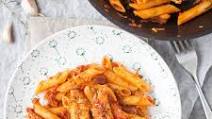 15-minutes Spicy Penne in Tomato Sauce with Salami 15-minutes Spicy Penne in Tomato Sauce with Salami