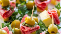 Salami and Cheese Skewers Salami and Cheese Skewers