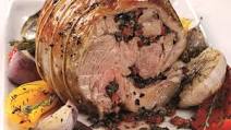 Rolled Shoulder of Lamb with Roasted Red Pepper and Black Olive Butter Rolled Shoulder of Lamb with Roasted Red Pepper and Black Olive Butter