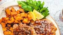 Maple Glazed Pork Chops and Sweet Potatoes Maple Glazed Pork Chops and Sweet Potatoes