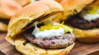 Mini Grilled Gyro Burgers With Tzatziki and Pickled Peperoncini Mini Grilled Gyro Burgers With Tzatziki and Pickled Peperoncini