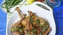 West Indian-style chicken legs with sauce chien West Indian-style chicken legs with sauce chien
