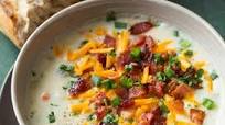 Crema de patatas con queso y bacon Crema de patatas con queso y bacon