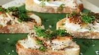Clare’s Smoked Mackerel Toasts with Dill and Creme Fraiche Clare’s Smoked Mackerel Toasts with Dill and Creme Fraiche