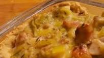 Chicken, leek, bacon pie filling Chicken, leek, bacon pie filling