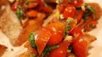 Bruschetta with tomato and basil Bruschetta with tomato and basil