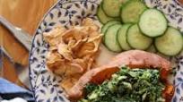 Pesto Stuffed Sweet Potato (AIP, Paleo) Pesto Stuffed Sweet Potato (AIP, Paleo)