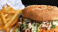 Blackened Salmon Burgers with BLT Slaw Blackened Salmon Burgers with BLT Slaw