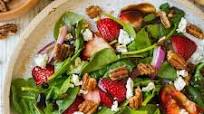 Strawberry Spinach Salad with Candied Pecans Feta and Balsamic Vinaigrette Strawberry Spinach Salad with Candied Pecans Feta and Balsamic Vinaigrette