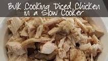 Making Diced Chicken in a Slow Cooker Making Diced Chicken in a Slow Cooker