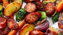 Sheet Pan Smoked Sausage, Apple, and Root Veggie Dinner Sheet Pan Smoked Sausage, Apple, and Root Veggie Dinner
