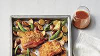 Honey-Mustard Baked Salmon with Vegetables Honey-Mustard Baked Salmon with Vegetables