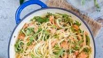 10-minute creamy salmon pasta with garlic & rocket 10-minute creamy salmon pasta with garlic & rocket